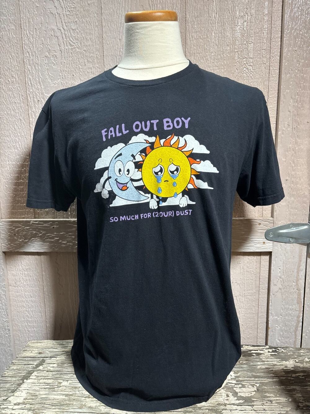 Fall Out Boy black T-Shirt Large double sided graphic band tee shirt emo